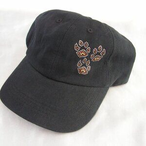 Swarovski Crystal Disney Lion King Baseball Style Cap Black Pawprints